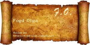 Fogd Olga névjegykártya